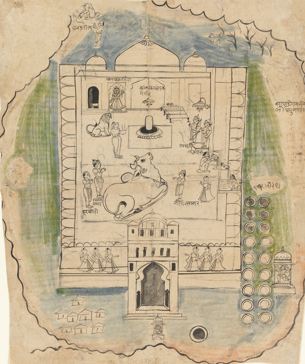 Composto do Templo de Linga, final do século XIX. de Unbekannt