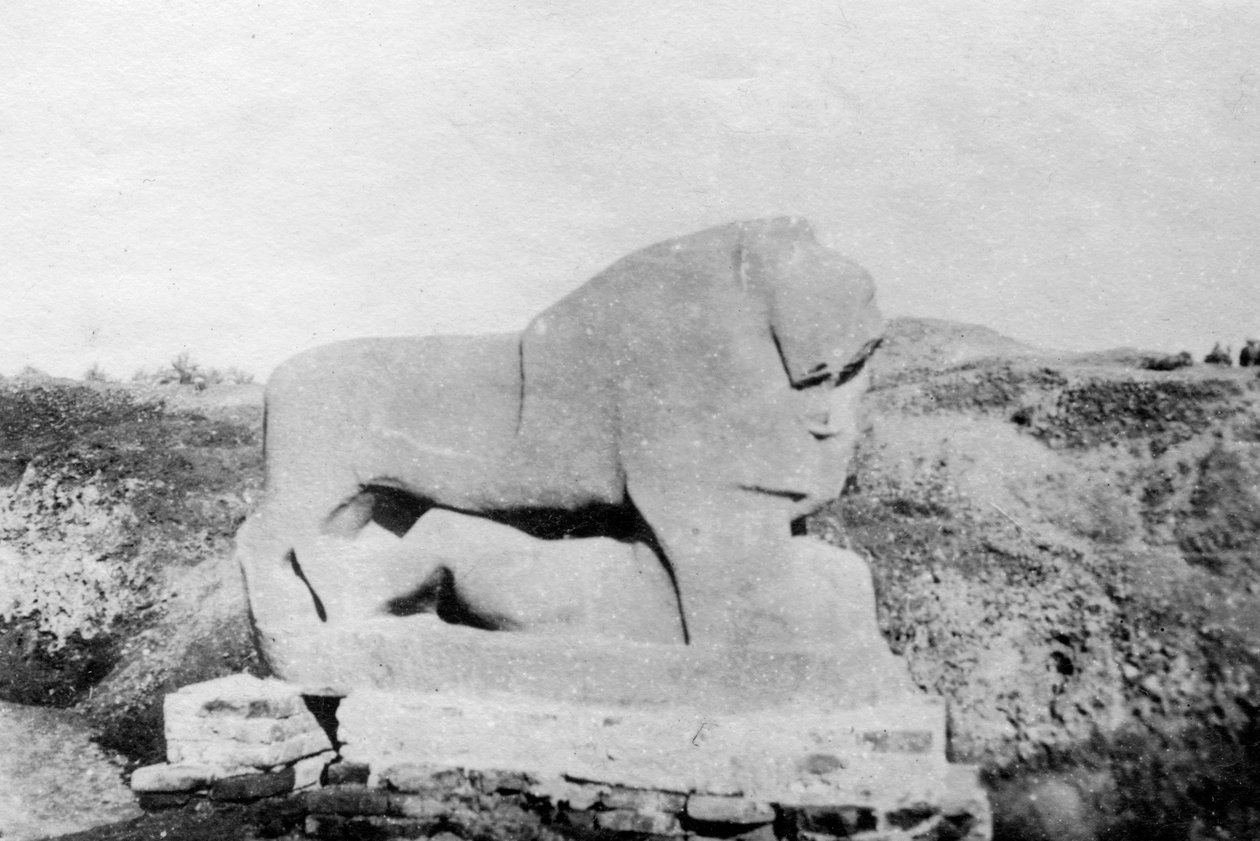 Estátua do leão da Babilônia, Babilônia, Babil, Mesopotâmia, 1918 de Unbekannt