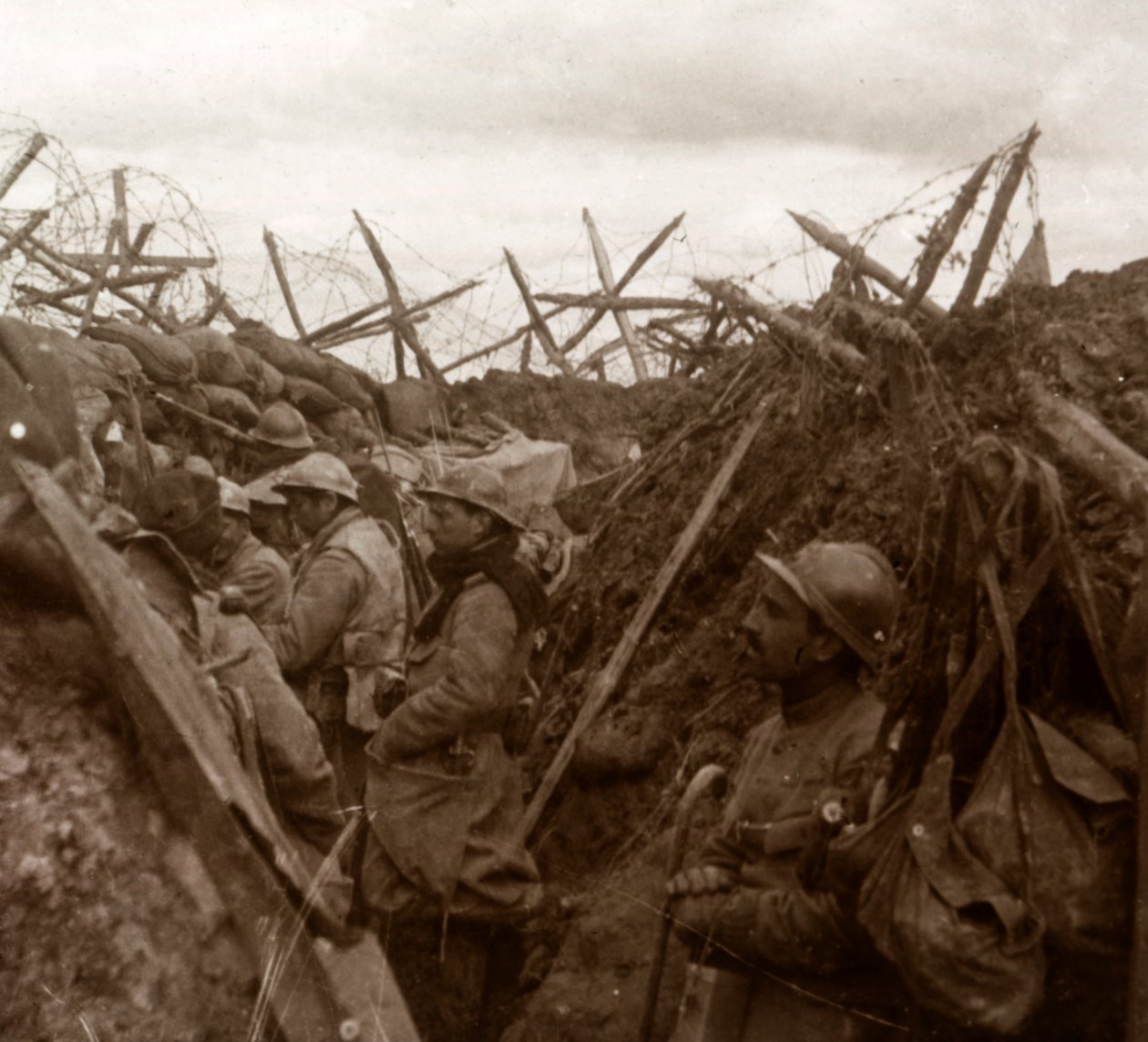 Posto de escuta, linha da frente, c1914-c1918 de Unbekannt