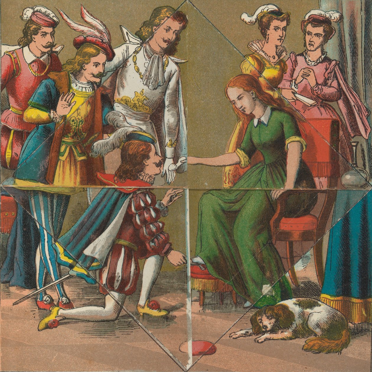 Chapeuzinho Vermelho e Cinderela com Fotos Surpresas, ca. 1875. de Unbekannt