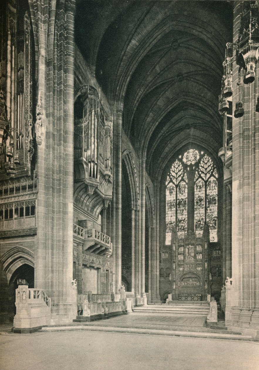 Catedral de Liverpool: o coro, olhando para o leste. Arquiteto, Sir G. Gilbert Scott, RA, 1924 de Unbekannt