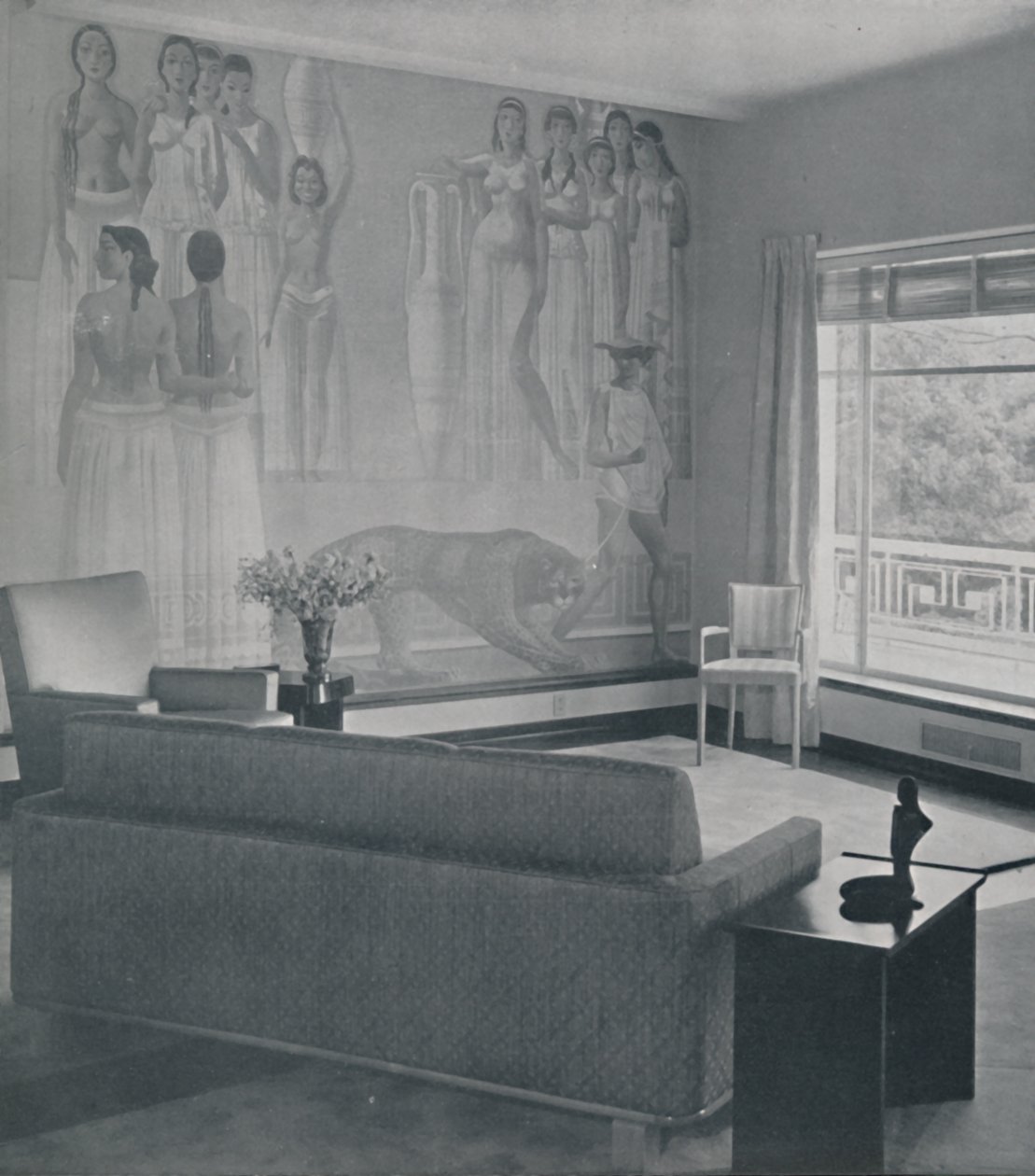 Sala de estar na residência Cafritz em Georgetown, Nr. Washington DC, 1942 de Unbekannt