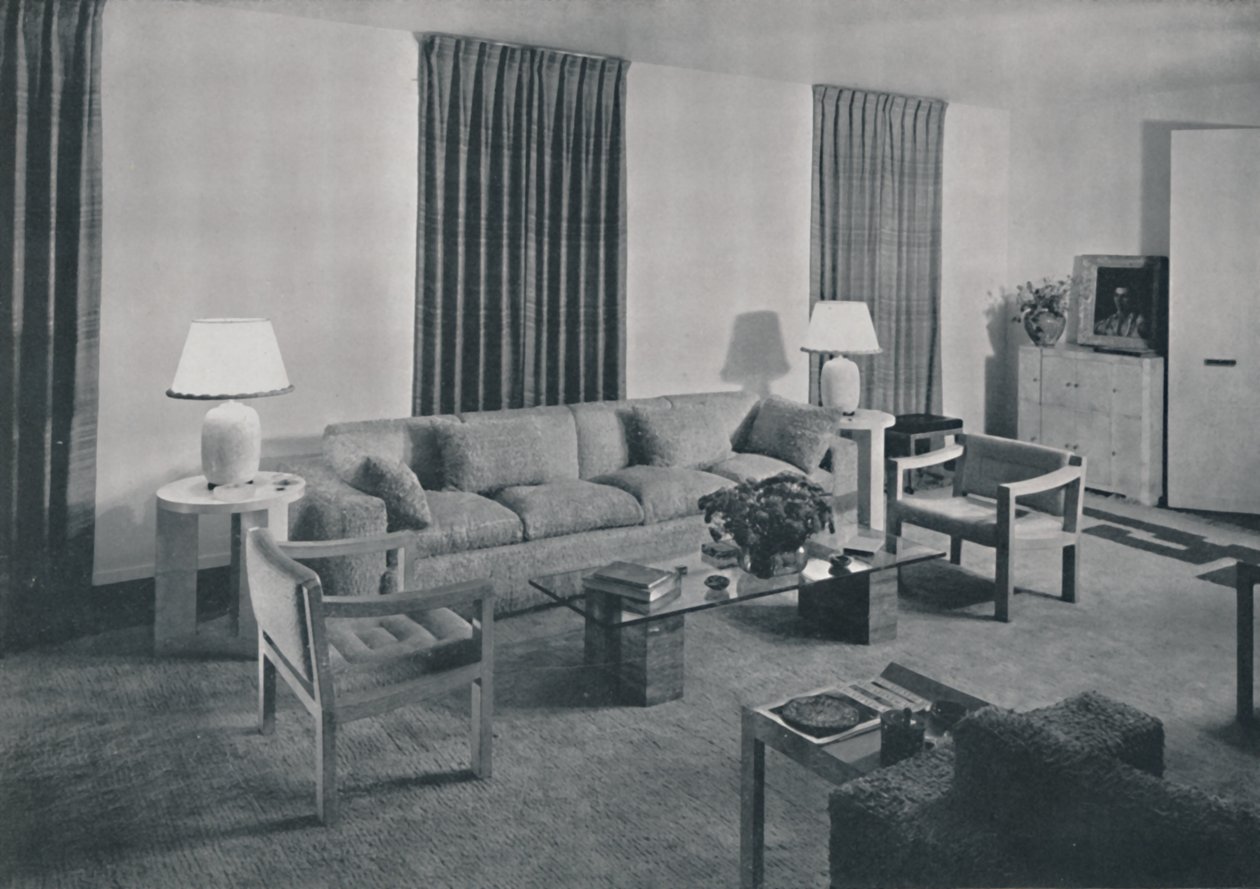 Sala de estar no apartamento de Samuel A. Marx, 1942. de Unbekannt