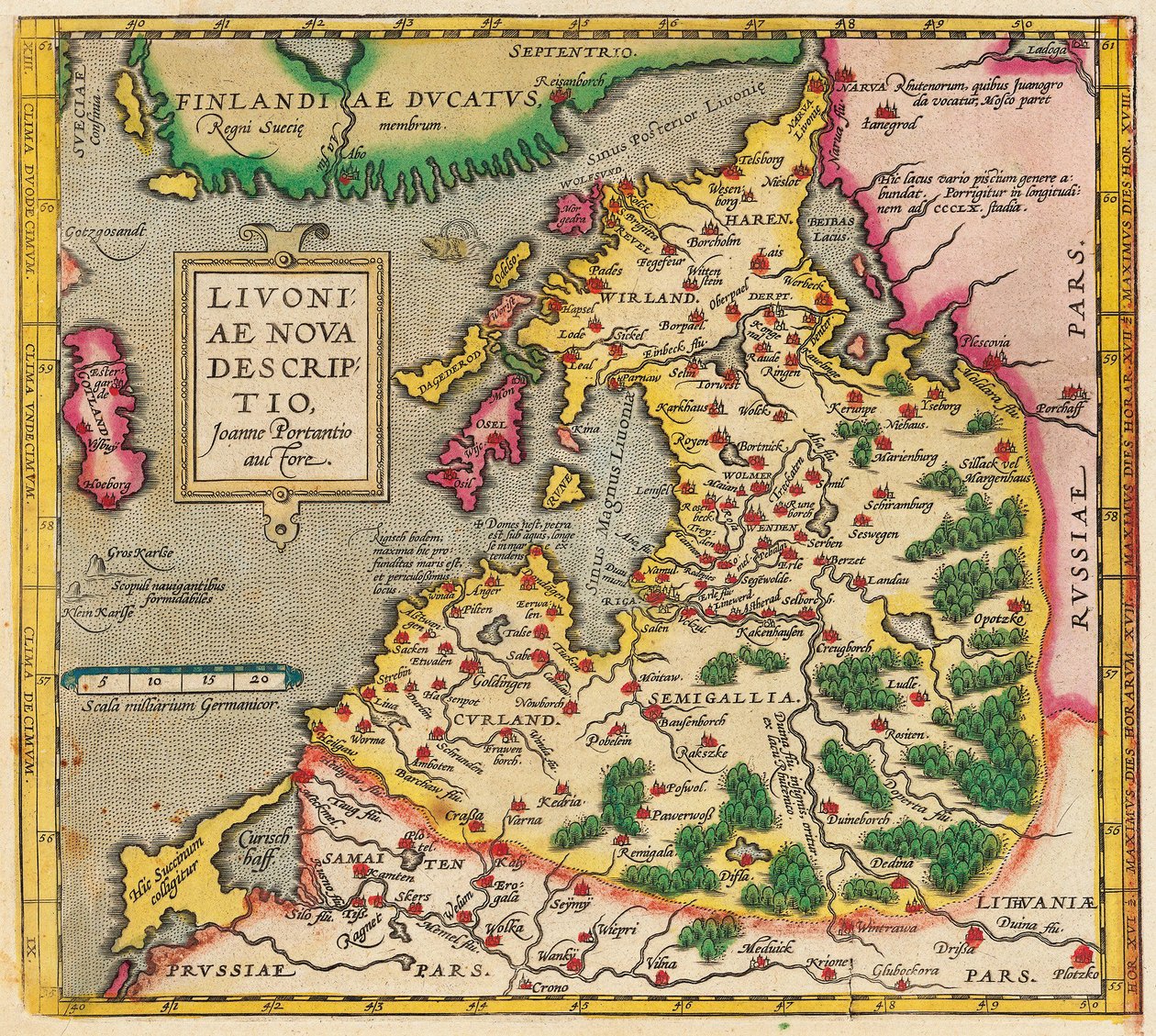 Mapa Livonia, Livonia Nova, 1573-1578 de Unbekannt