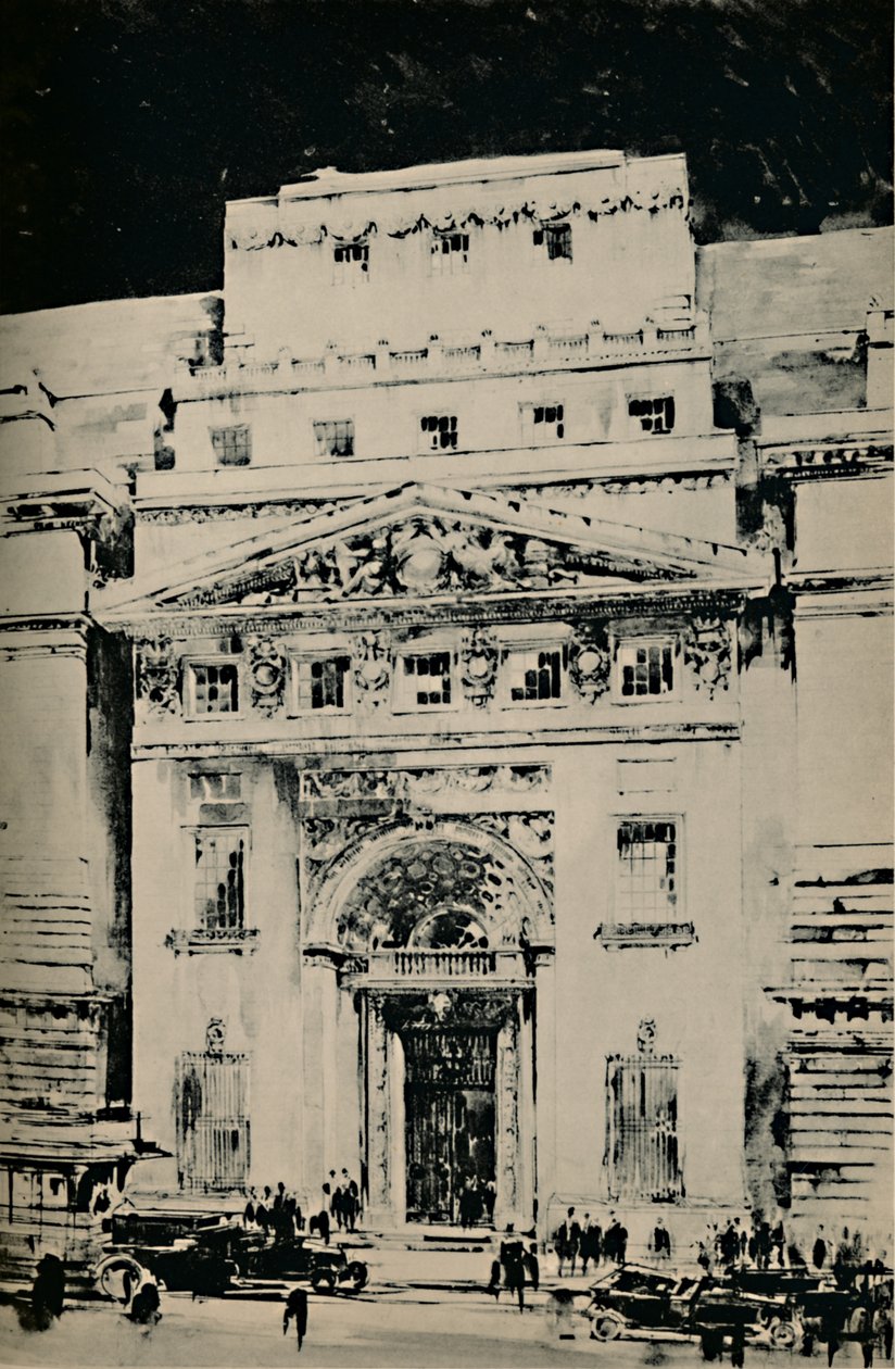 Novo edifício Lloyds: Entrada na rua Leadenhall, 1928 de Unbekannt
