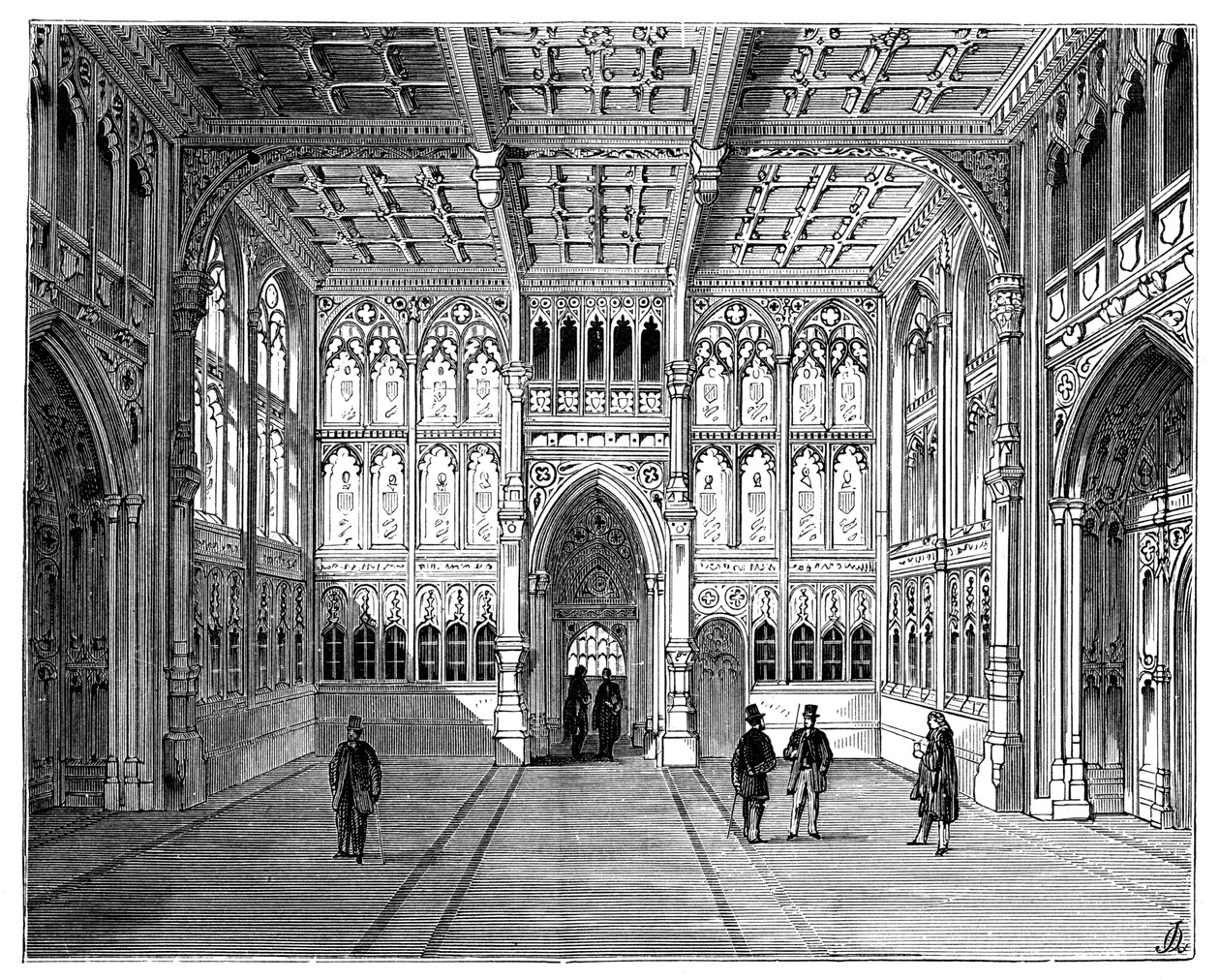 Saguão das Casas dos Comuns, Londres, 1900 de Unbekannt