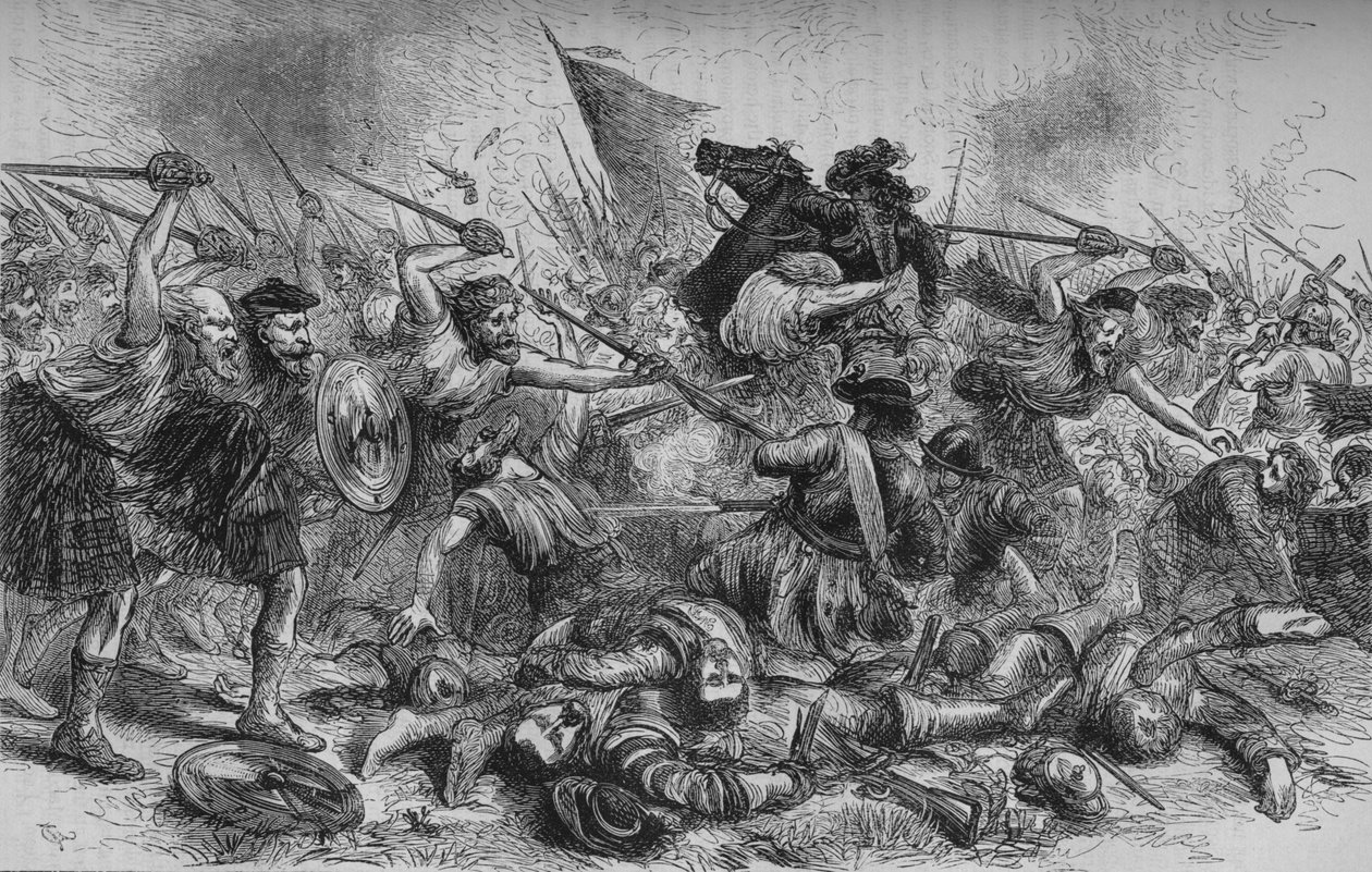 Lochiels Charge em Killycrankie, 27 de julho de 1689, c1880 de Unbekannt