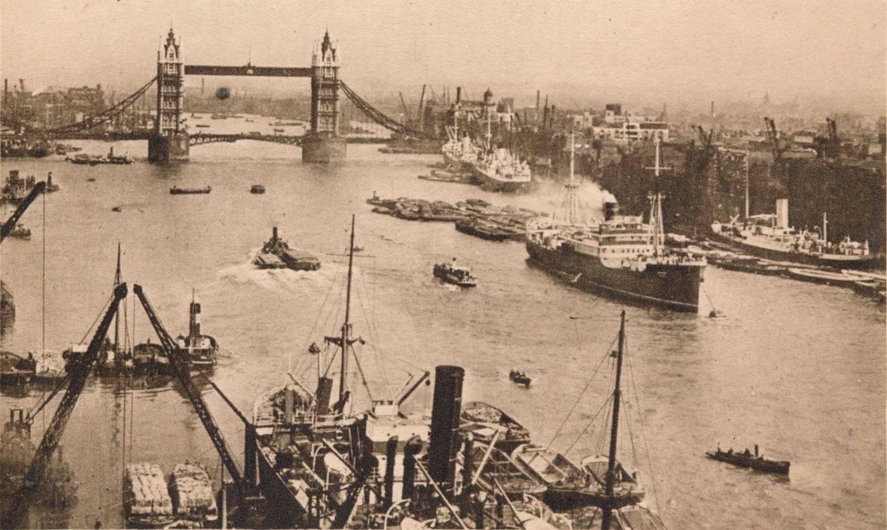 Londres - ponte da torre e a piscina, c1910 de Unbekannt