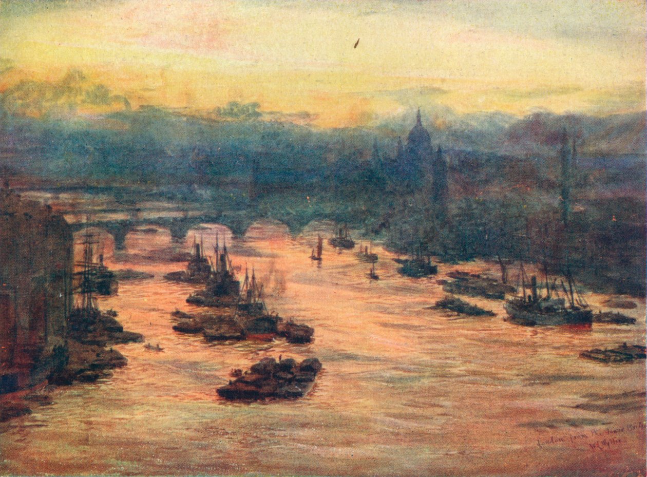 Londres, da Tower Bridge, 1905 1906 de Unbekannt