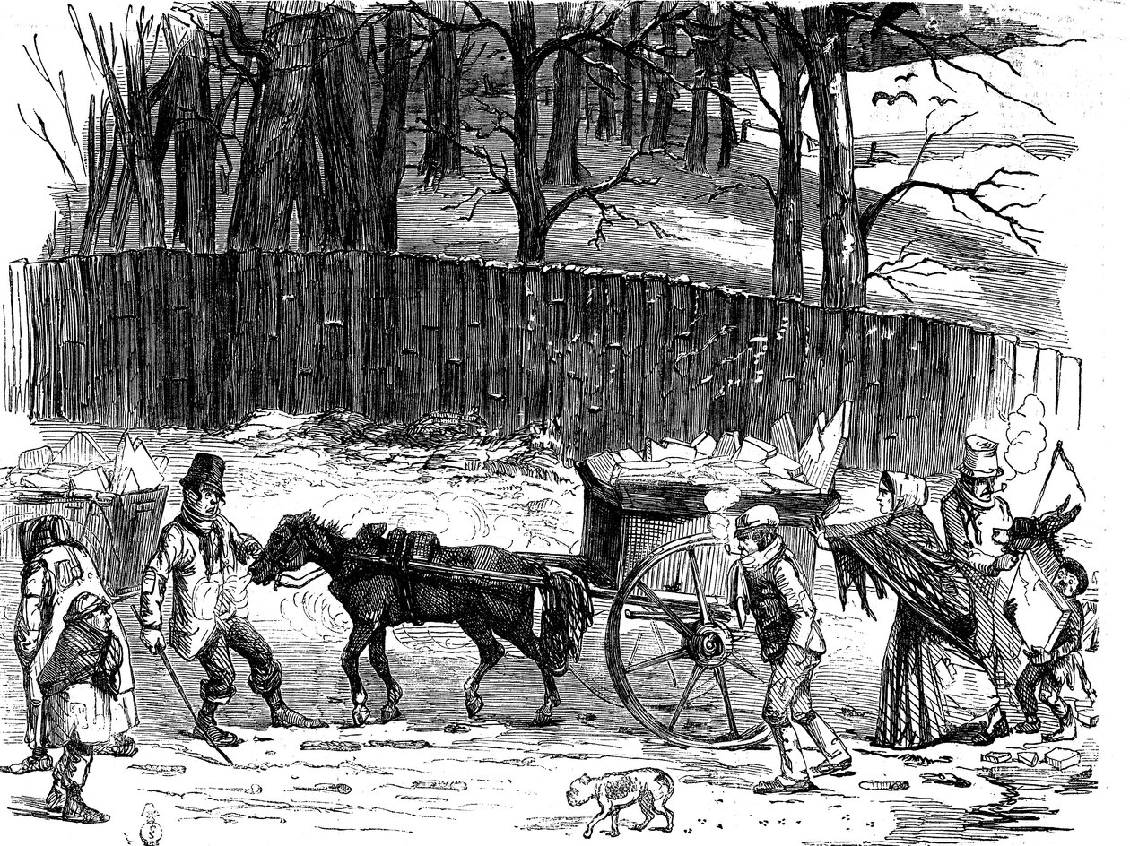 Carrinhos de gelo de Londres, 1850 de Unbekannt