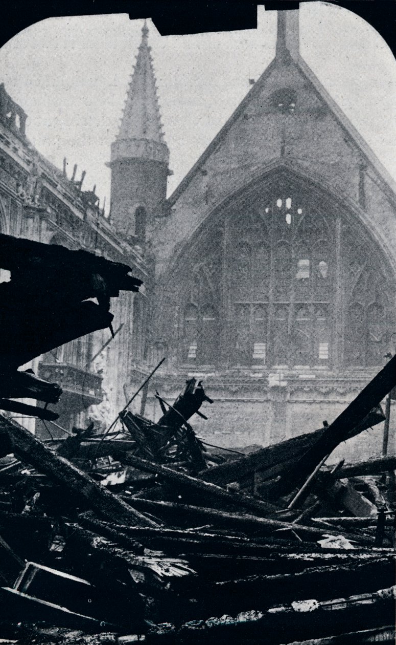 Londons Guildhall após o incêndio de 29 de dezembro de 1940 de Unbekannt