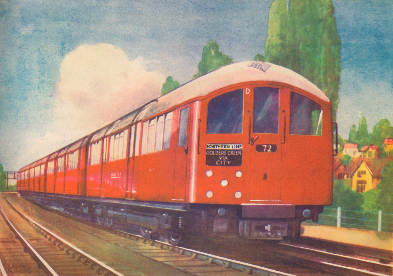 Novo trem subterrâneo aerodinâmico de Londres, Linha do Norte, 1940 de Unbekannt