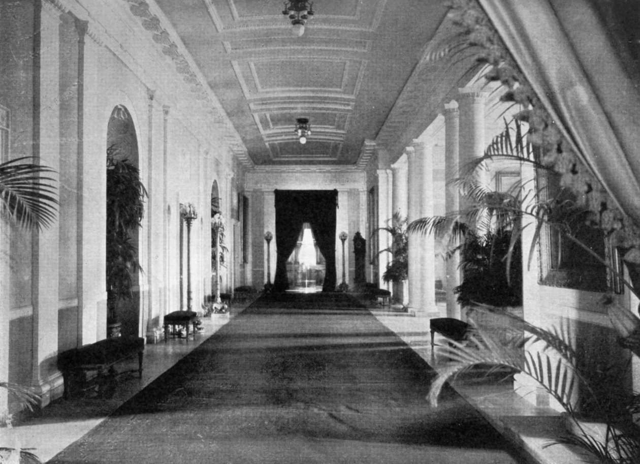 Longo corredor, Casa Branca, Washington, EUA, 1908 de Unbekannt