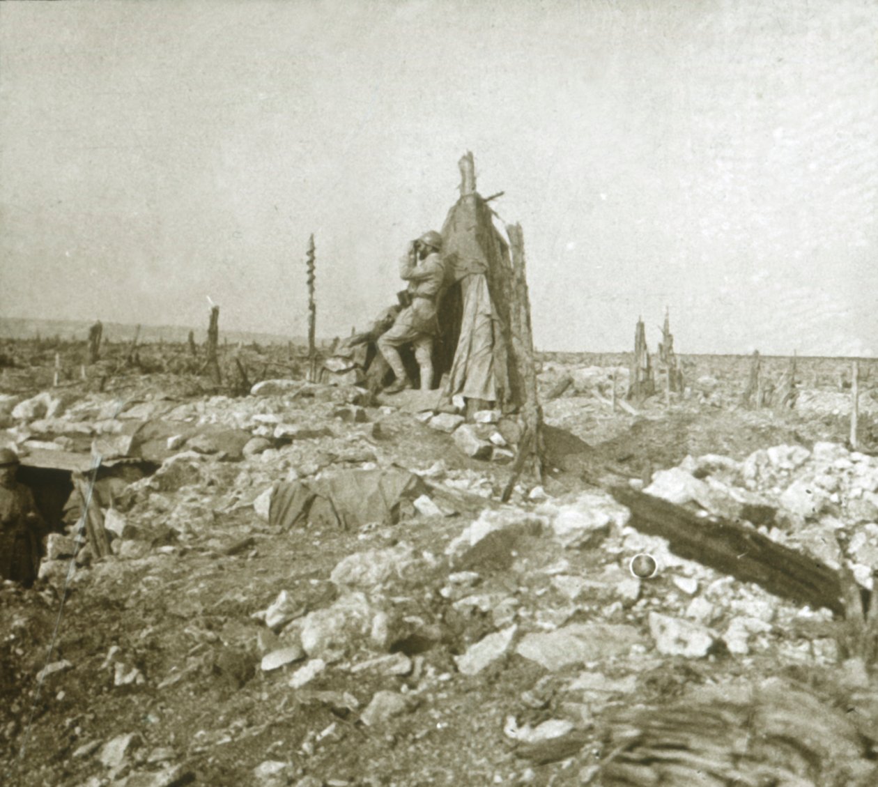Posto de observação, Fort Vaux, norte da França, c1914-c1918 de Unbekannt