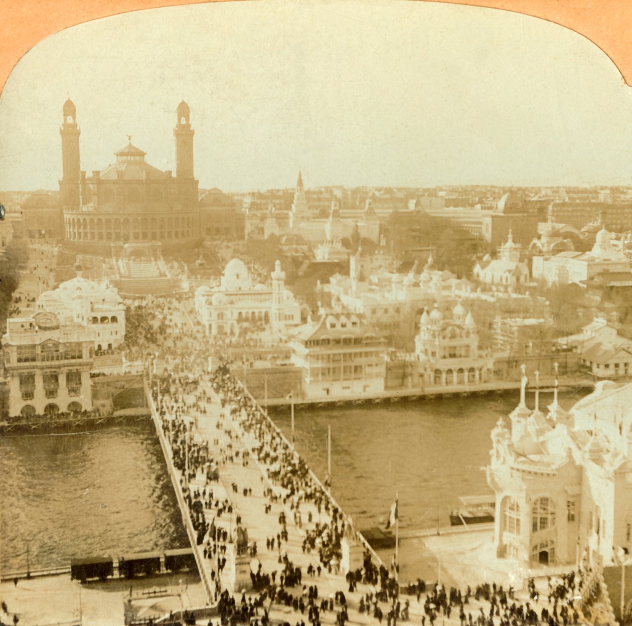 Olhando para o norte da Torre Eiffel, exposição de Paris, 1902. de Unbekannt