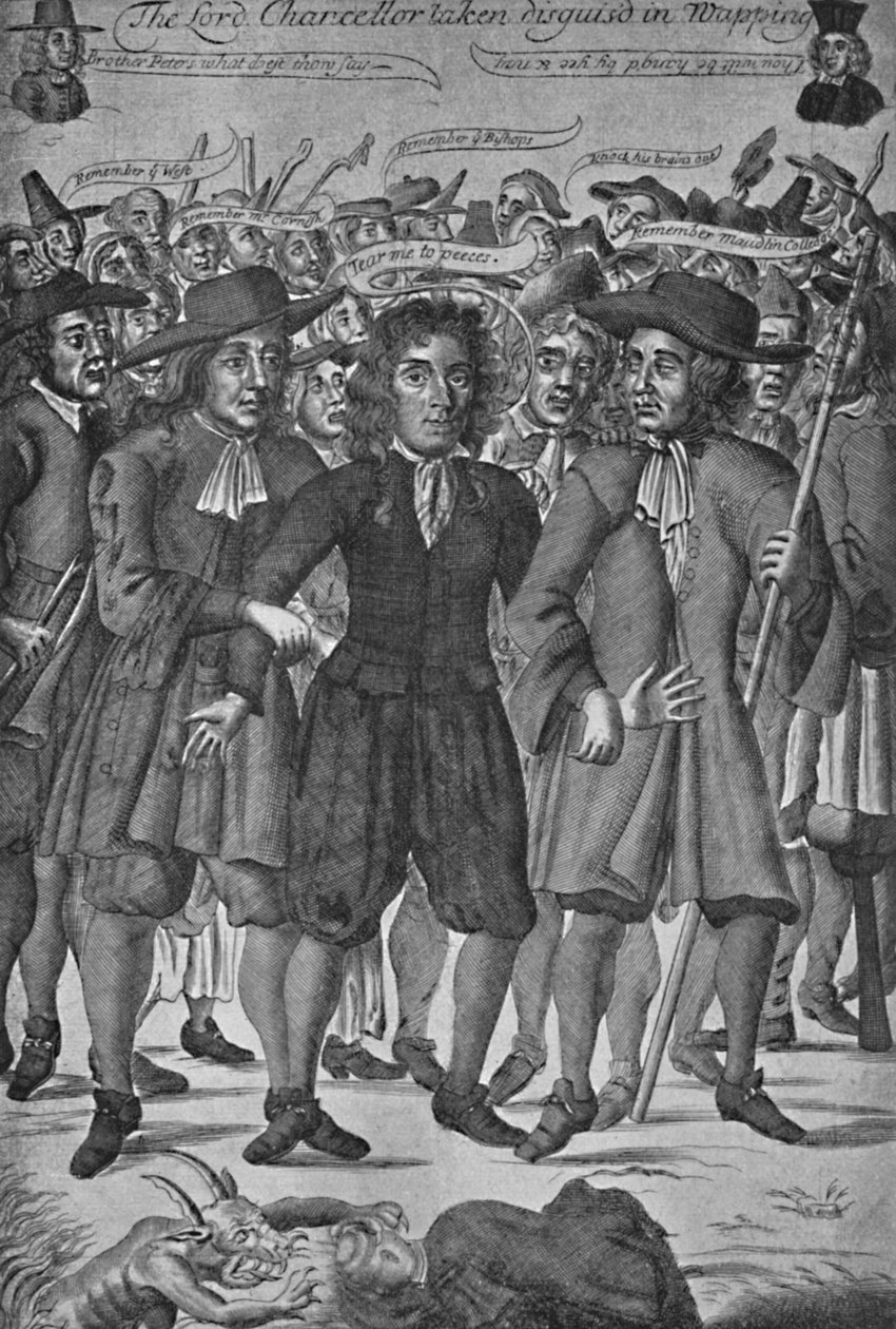 Lord Chanceler Jeffreys Tomado em Wapping, 1688, 1903 de Unbekannt