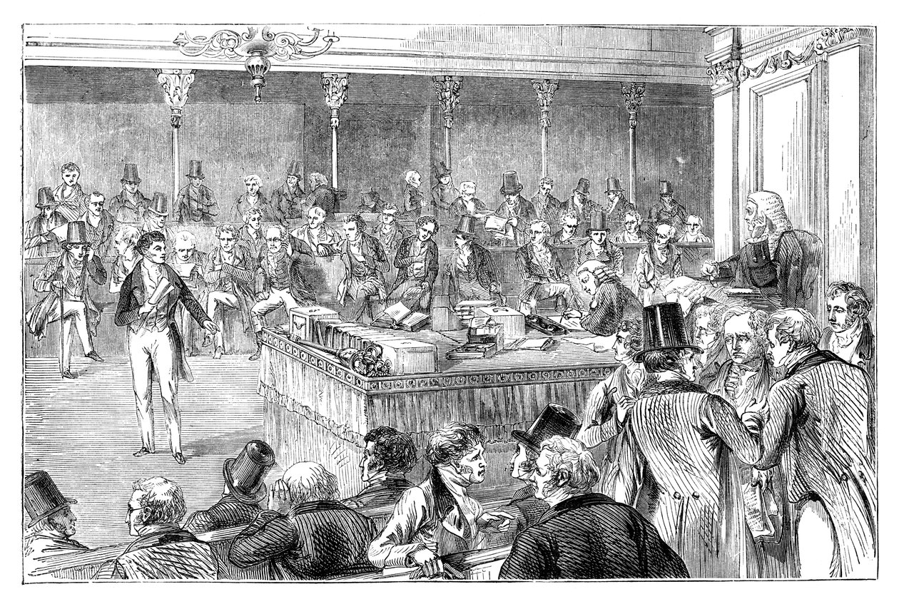Lord John Russell 1792-1878, introduzindo a Lei de Reforma de 1832 c1895 de Unbekannt