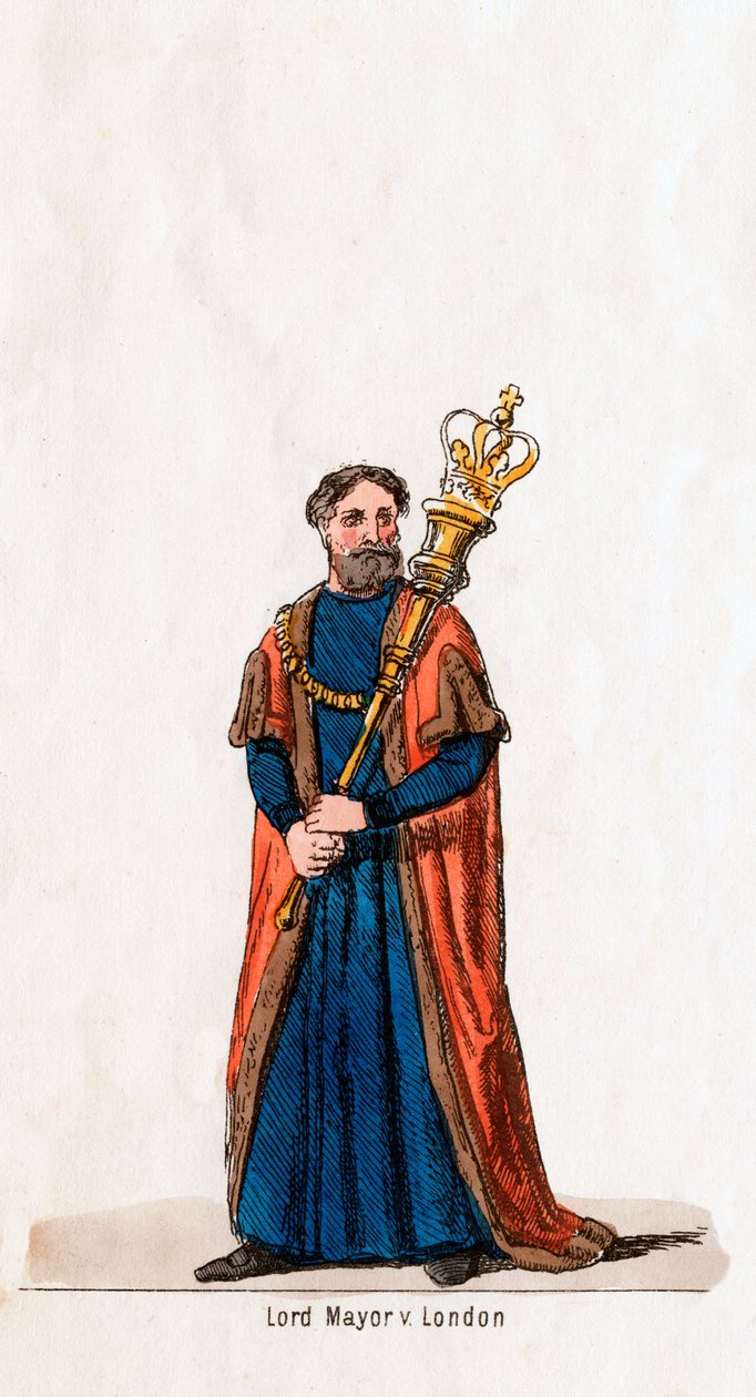 Lord Mayor de Londres, figurino para a peça de Shakespeares, Henrique VIII, século XIX de Unbekannt