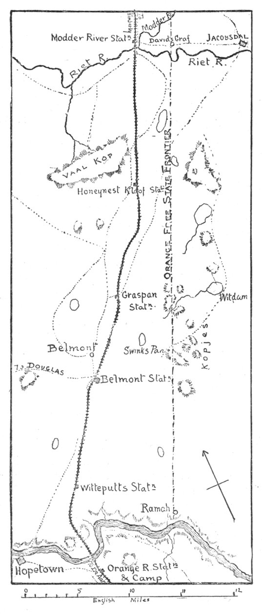Linha de avanço de Lord Methuens para o rio Modder, 1902 de Unbekannt