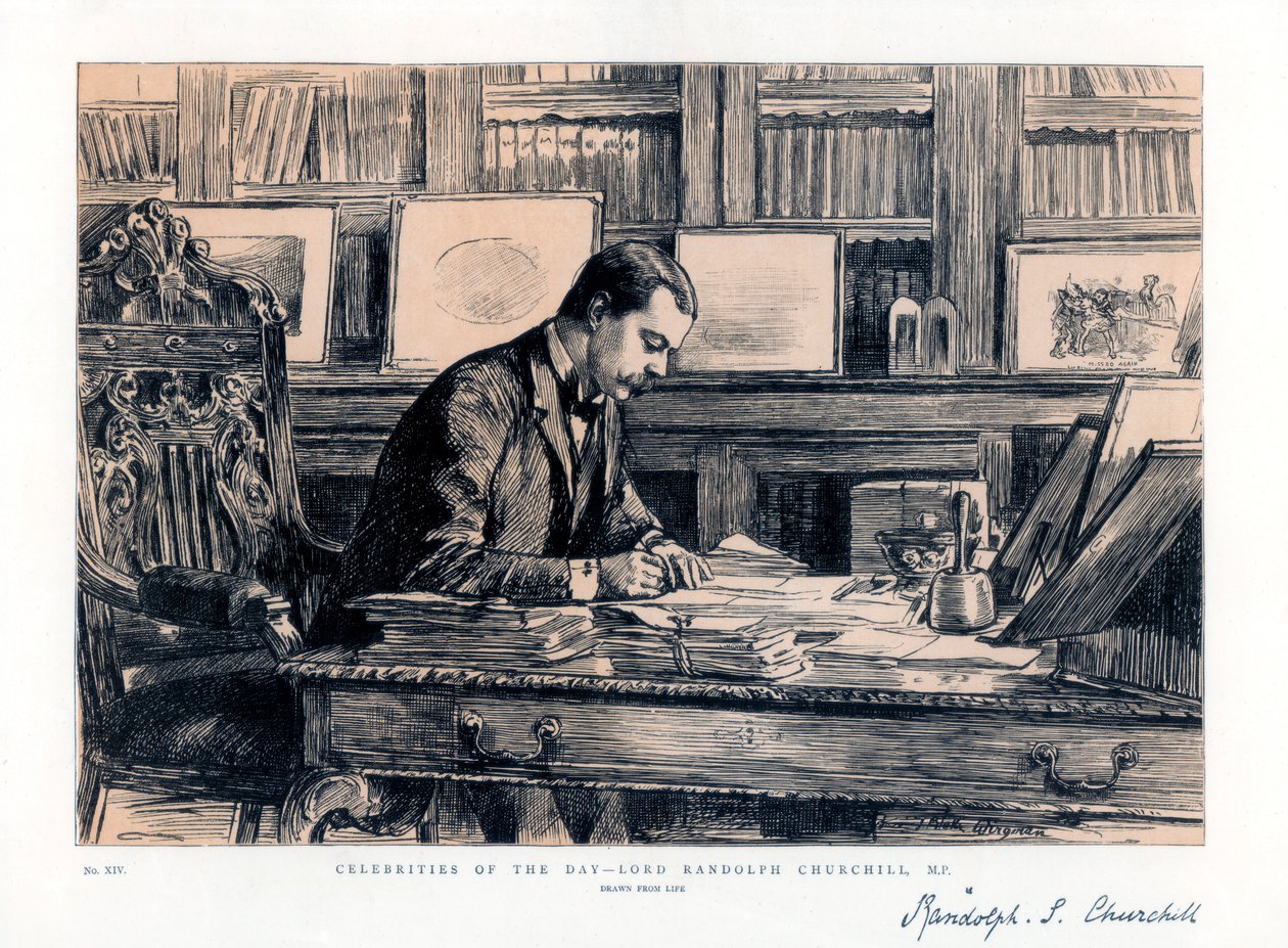 Lord Randolph Churchill 1849-1895, estadista inglês, 1885 de Unbekannt