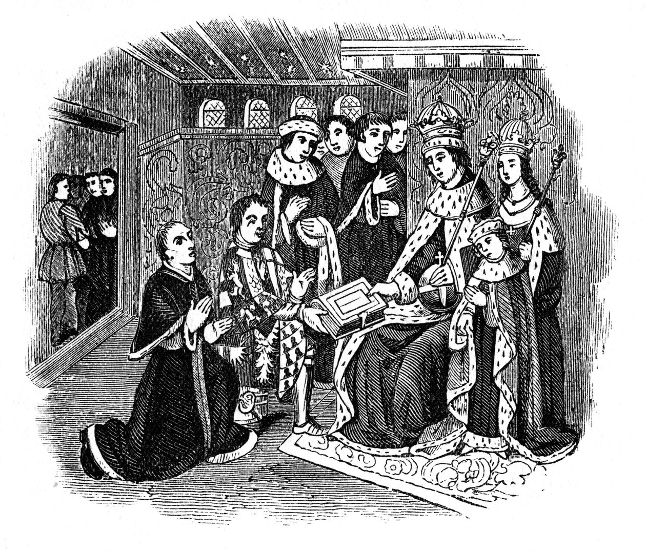 Lord Rivers e Caxton antes de Edward IV, século XV, 1910 de Unbekannt