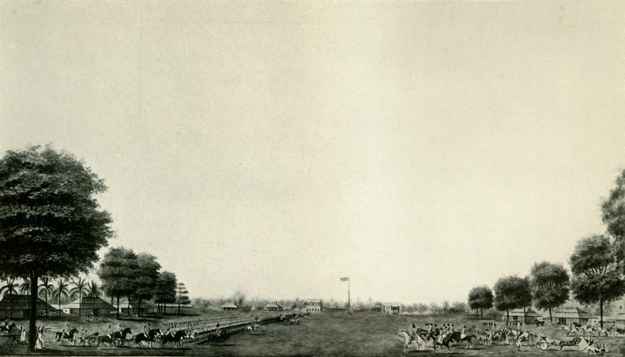 Lord Wellesley Revendo a guarda do corpo em Ballygunje, c1770, c19250. de Unbekannt