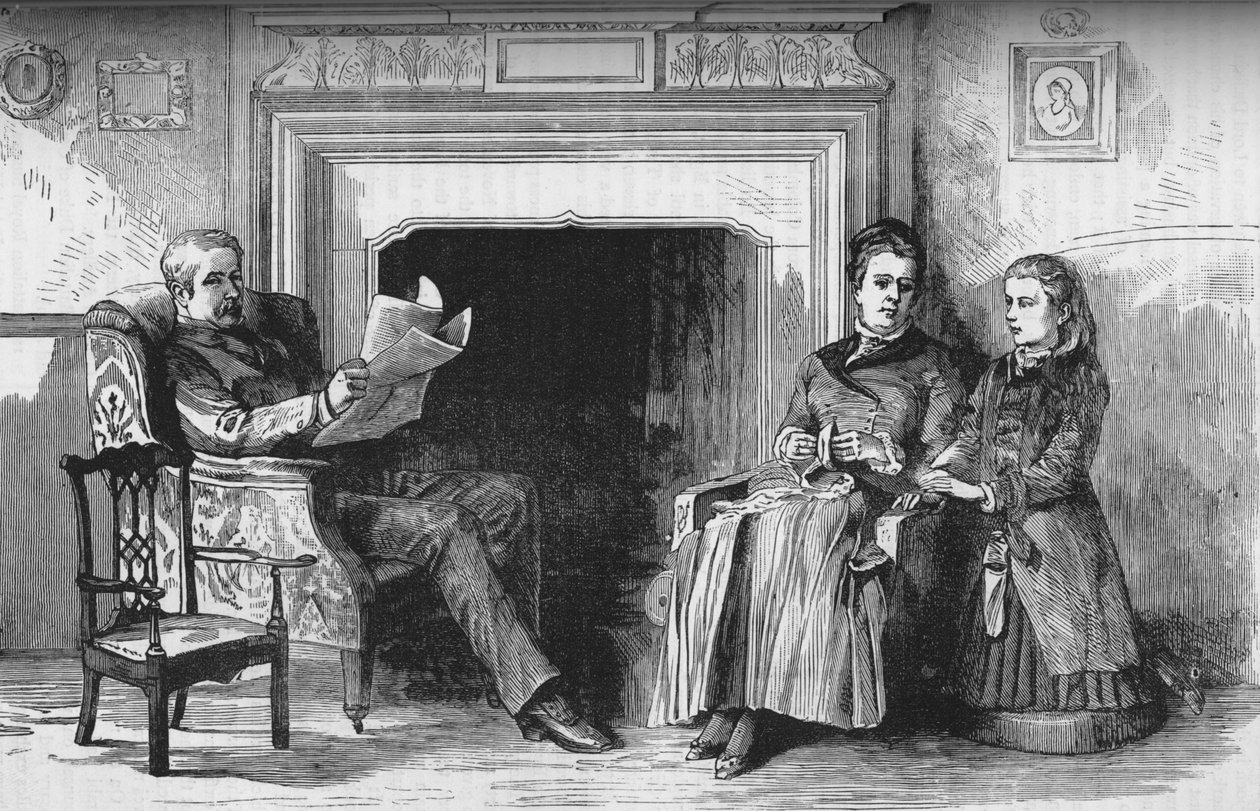 Lord e Lady Wolseley e sua filha, c1882-85 de Unbekannt