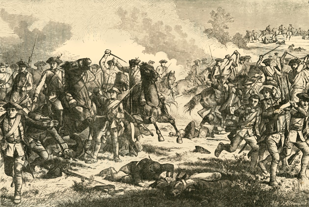 Carga da cavalaria de Loudons em Kunersdorf, 1759, 1890. de Unbekannt