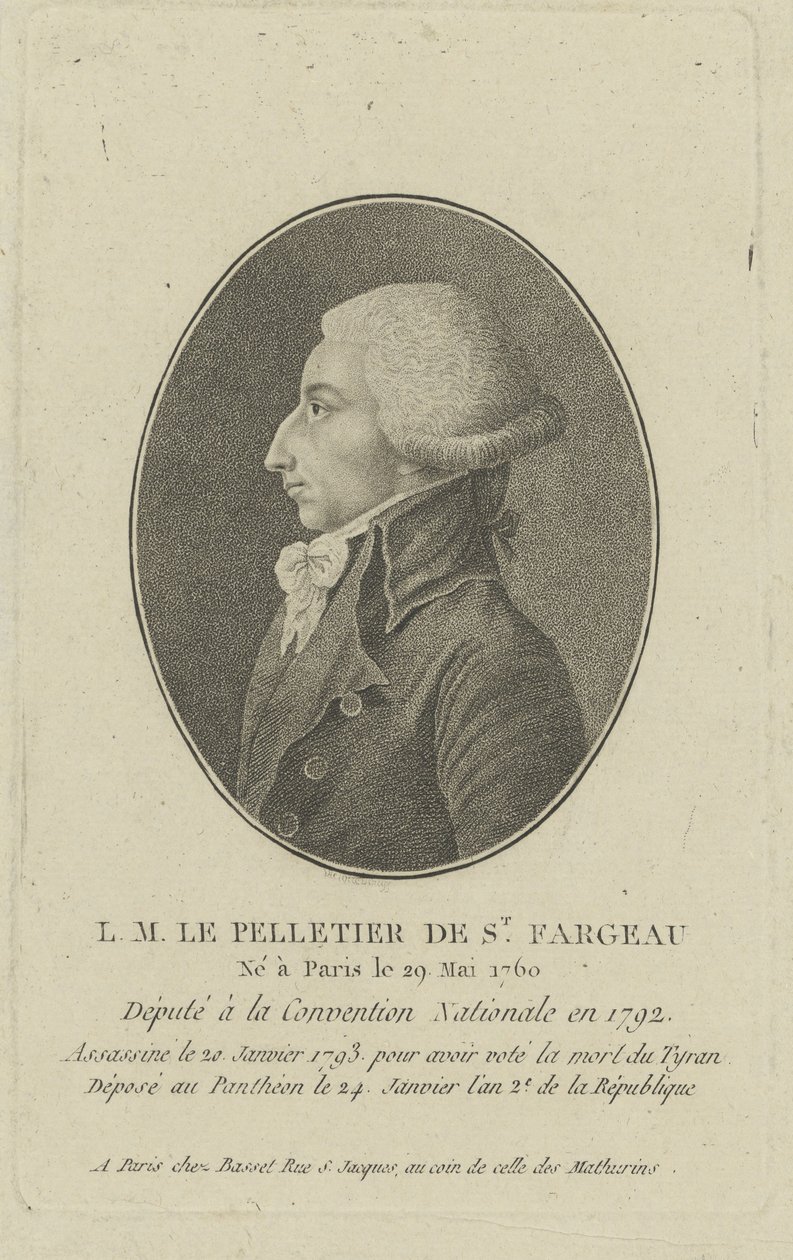 Louis-Michel Le Peletier, Marquês de Saint-Fargeau 1760-1793, década de 1790. de Unbekannt