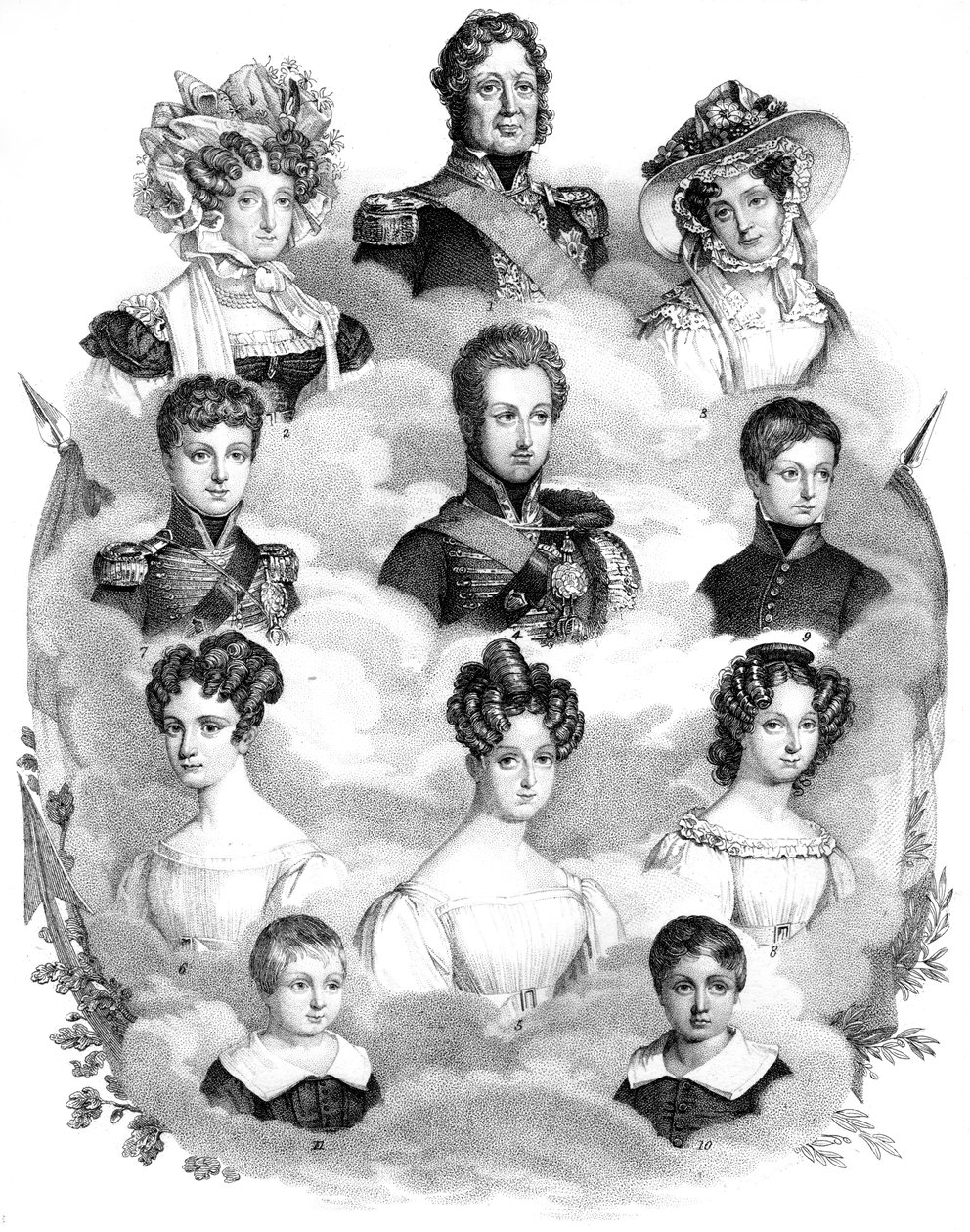 Louis-Phillipe, rei da França e sua família, século XIX de Unbekannt