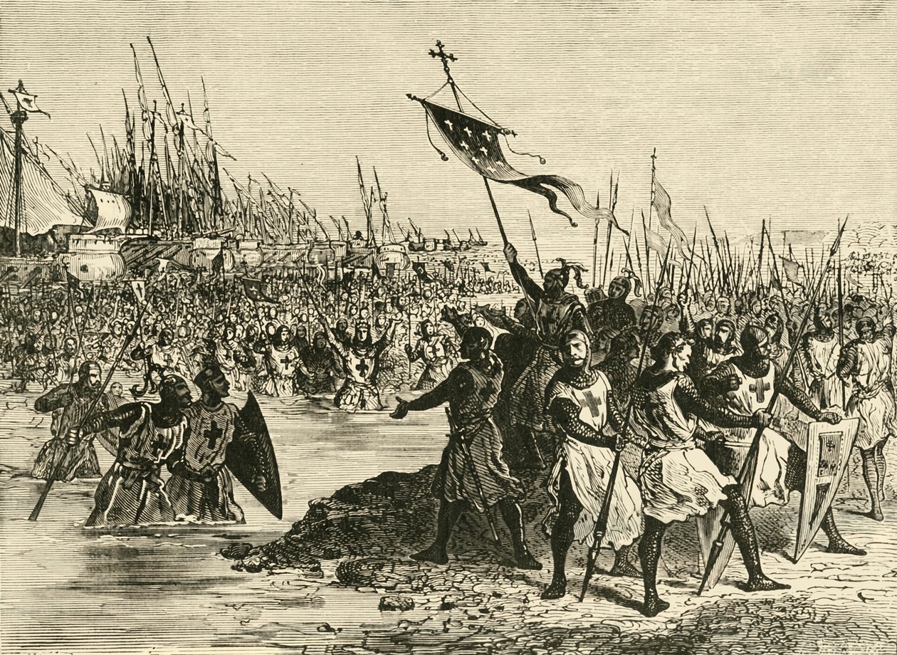 Louis IX. Desembarque no Egito, 1249, 1890. de Unbekannt
