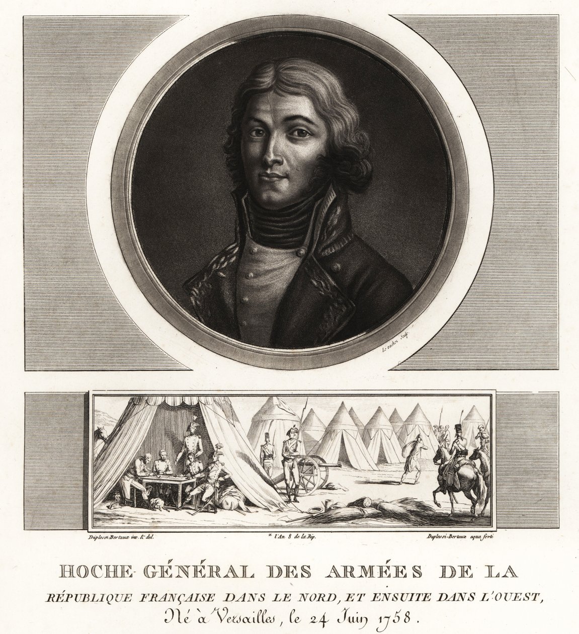 Louis Lazare Hoche, General Revolucionário das Armees de la Republique Francaise, morreu em Wetzlar em 1797 de Unbekannt