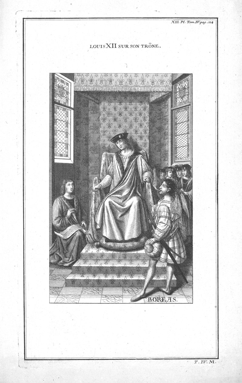 Luís XII em seu trono, c1760. de Unbekannt