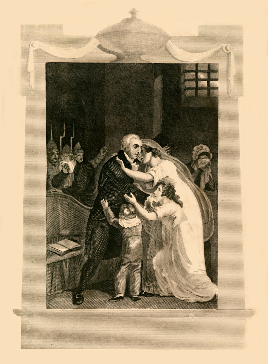 Luís XVI se despedindo de sua família antes de sua execução, 1782,1816. de Unbekannt