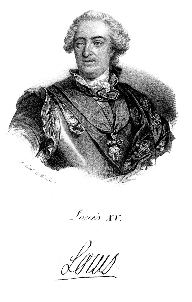 Luís XV 1710-1774, rei da França desde 1715, c1820 de Unbekannt