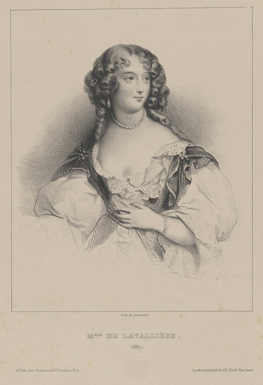 Louise de La Baume Le Blanc, duquesa de La Vallière 1644-1710, ca 1820. de Unbekannt