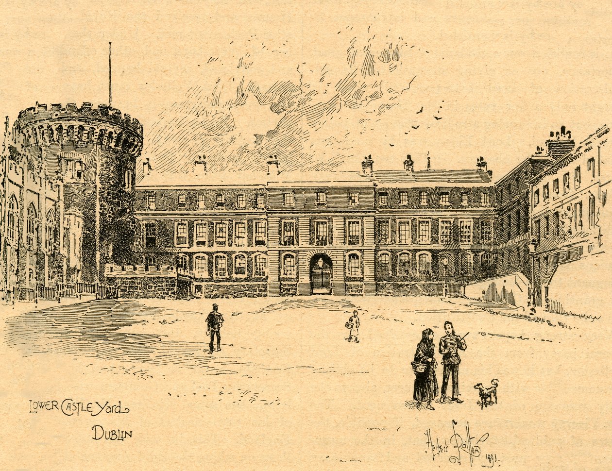 Lower Castle Yard, Dublin, Irlanda, c1890. de Unbekannt