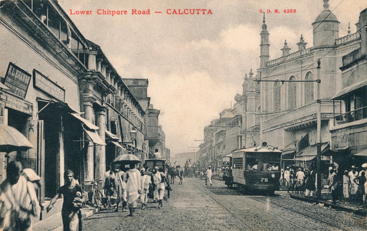 Estrada Chitpore - Calcutá, c1910 de Unbekannt