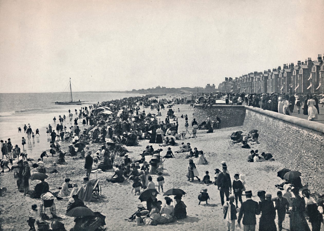 Lowestoft - nas areias, 1895 de Unbekannt