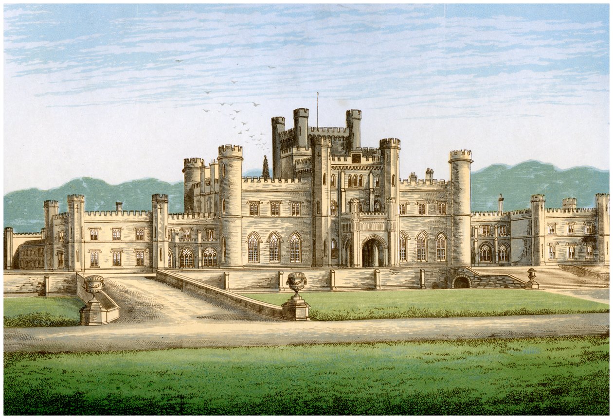 Castelo de Lowther, Westmorland, casa do conde de Lonsdale, c1880 de Unbekannt