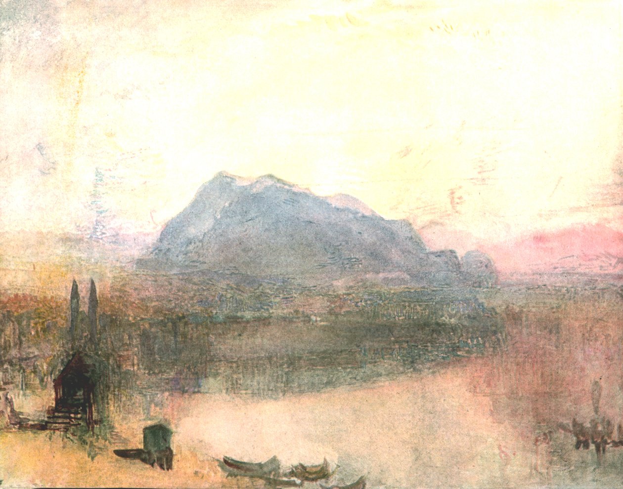 Lucerna e os Righi: Early Dawn, c1840s, c1900. de Unbekannt