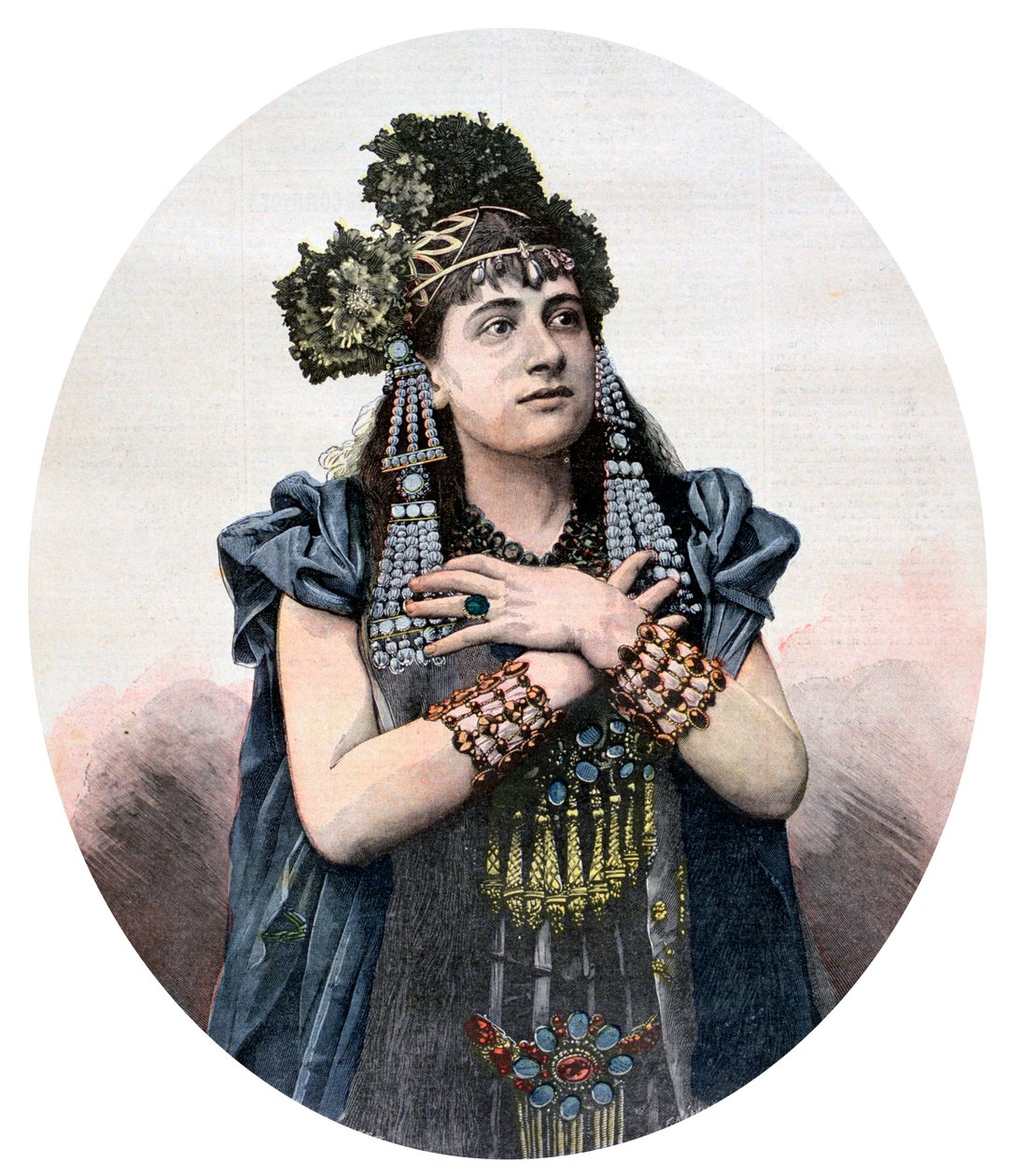 Lucienne Breval no papel de Salammbô, 1892 de Unbekannt