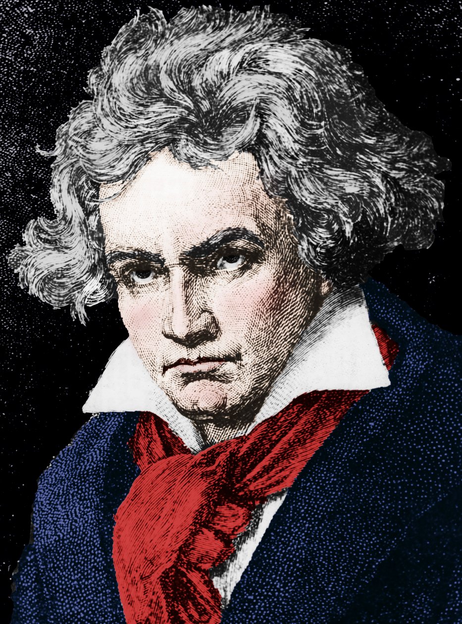 Ludwig van Beethoven 1770-1827, compositor e pianista alemão, século XIX de Unbekannt