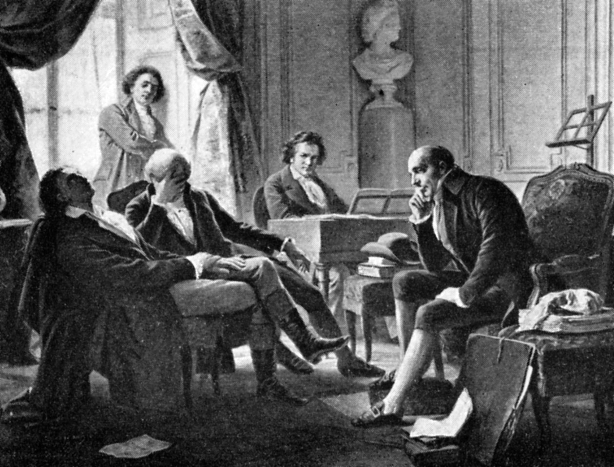 Ludwig van Beethoven e seus amigos, 1770-1827, compositor alemão, 1909 de Unbekannt