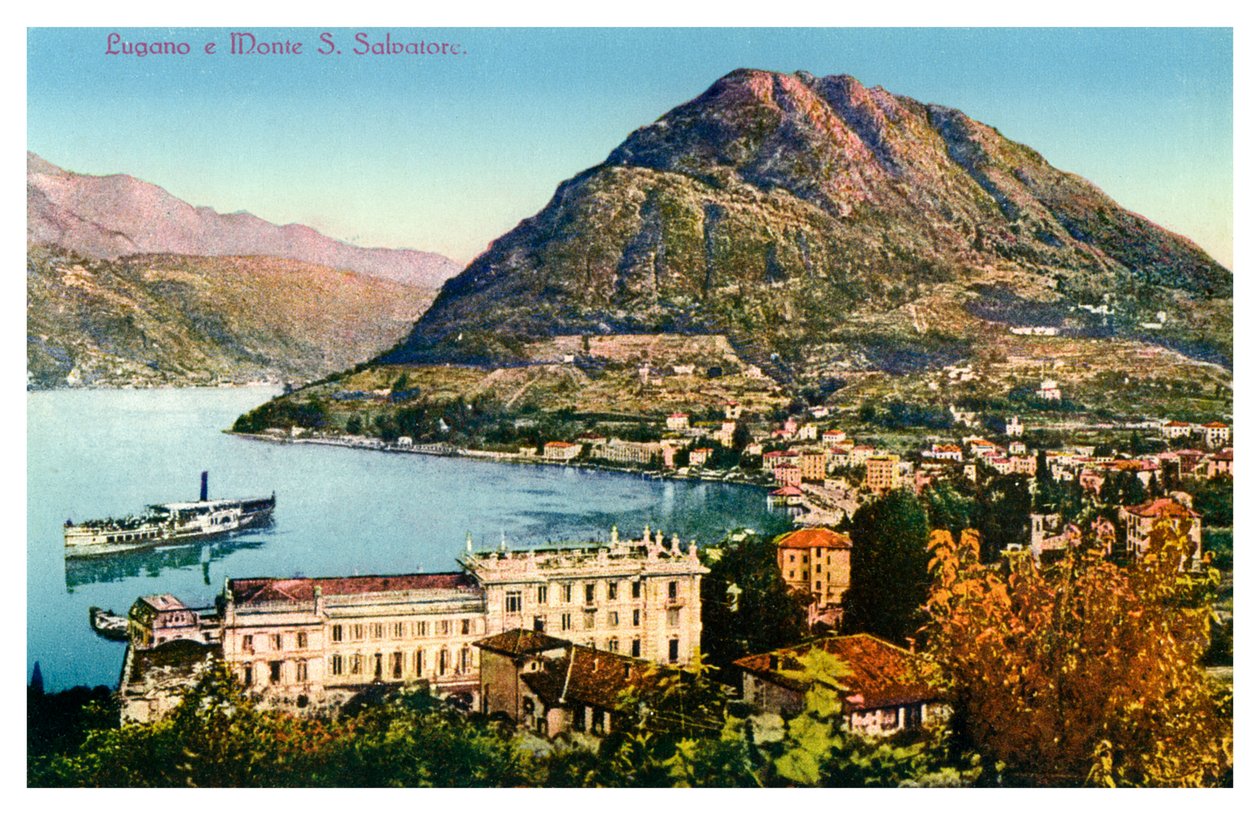Lugano e Monte San Salvatore, Suíça, século XX de Unbekannt