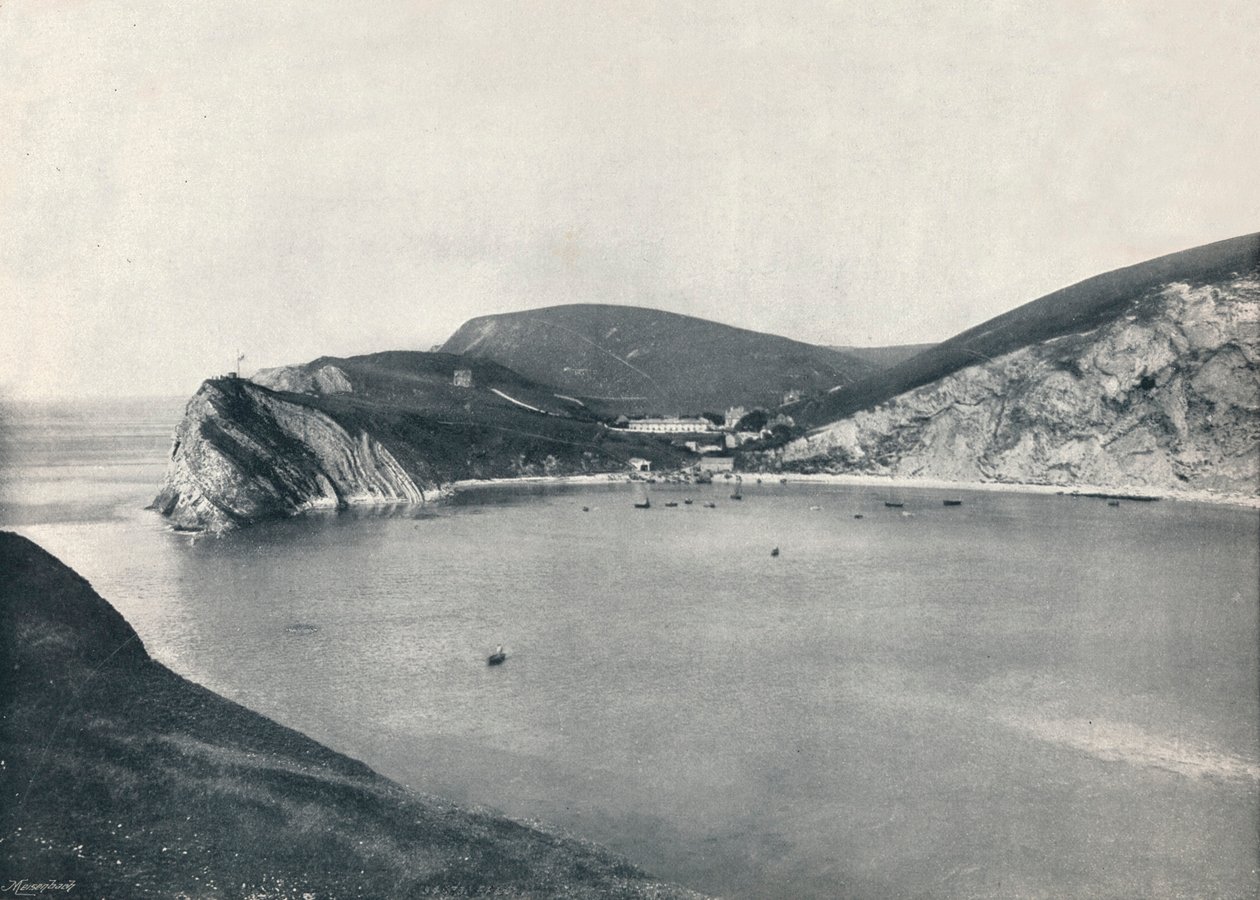 Lulworth - enseada e vila de Lulworth, 1895 de Unbekannt