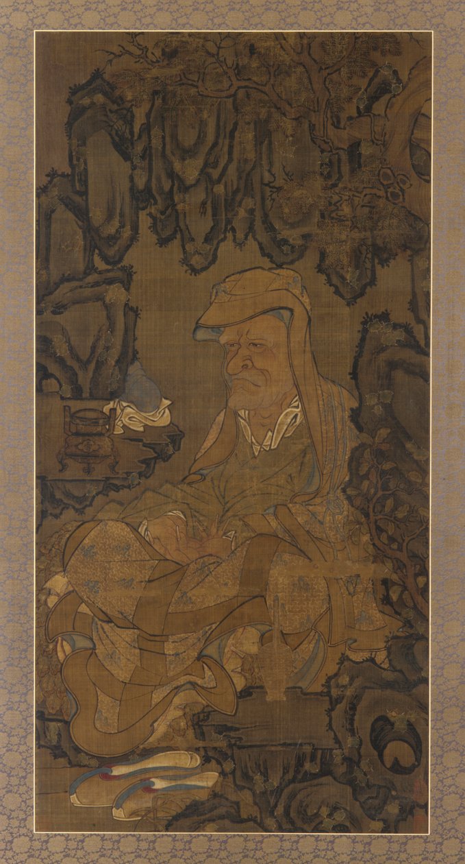 Luohan meditando em uma gruta, 1345. de Unbekannt
