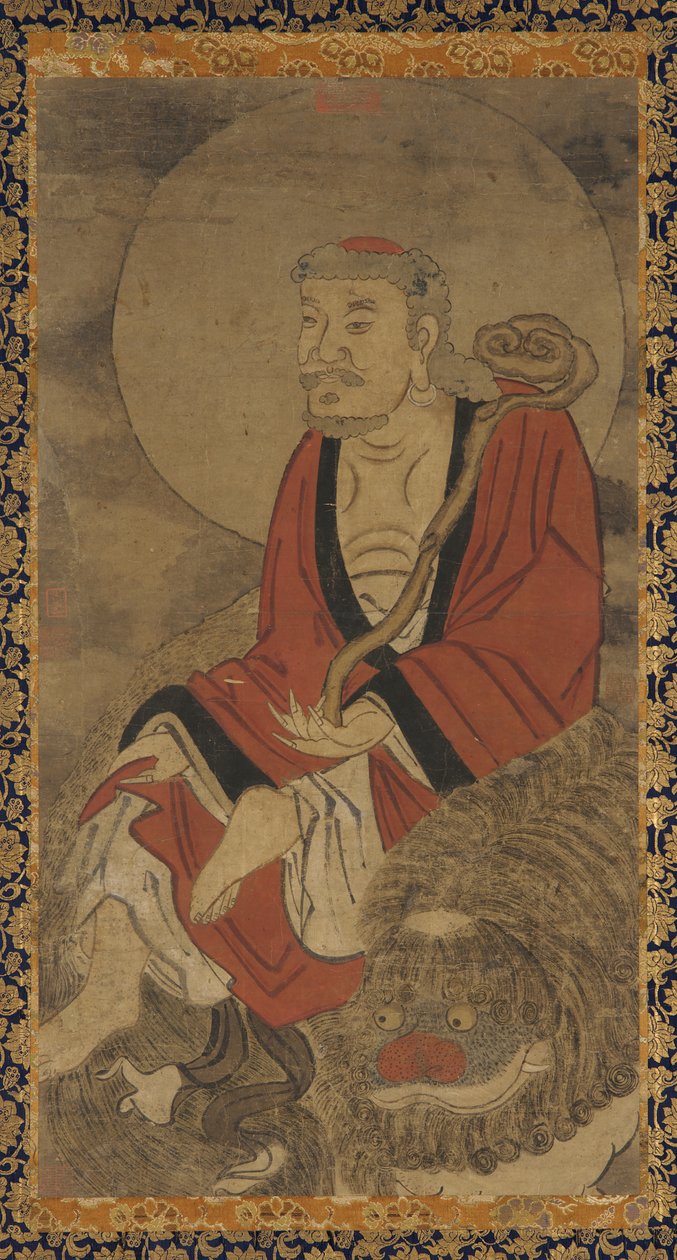 Luohan e leão, dinastia Ming, 1368-1644. de Unbekannt