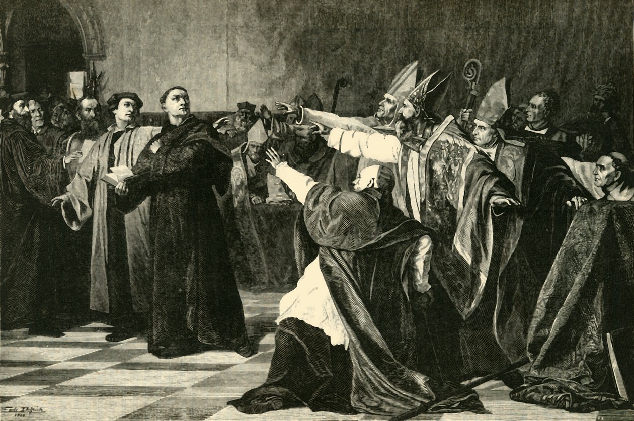 Lutero na Dieta de Worms, 1521, 1890. de Unbekannt