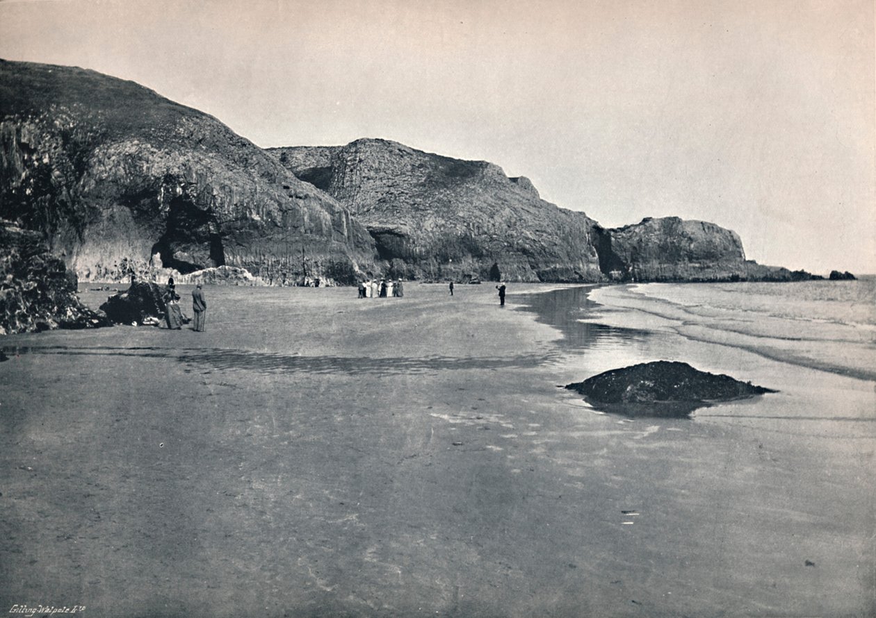 Lydstep - os penhascos e a praia, 1895 de Unbekannt